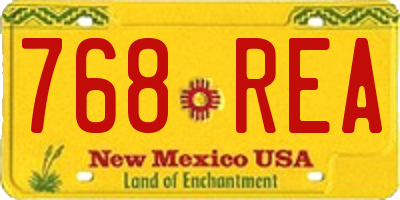 NM license plate 768REA