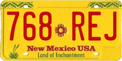 NM license plate 768REJ