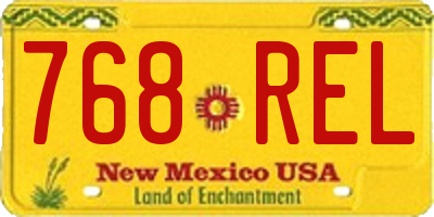 NM license plate 768REL