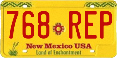 NM license plate 768REP