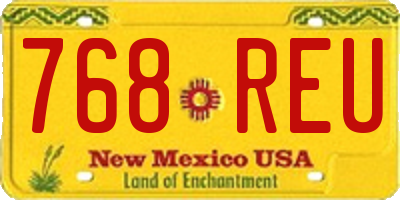 NM license plate 768REU