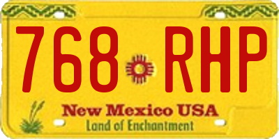 NM license plate 768RHP