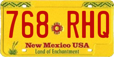 NM license plate 768RHQ