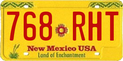 NM license plate 768RHT