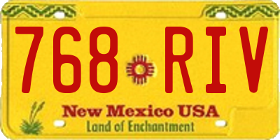 NM license plate 768RIV
