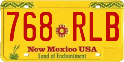 NM license plate 768RLB