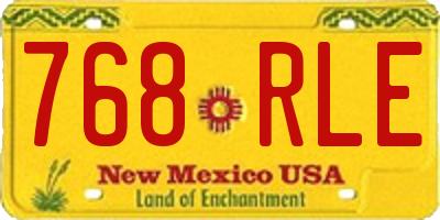NM license plate 768RLE