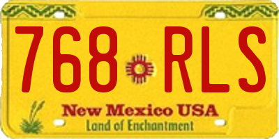 NM license plate 768RLS