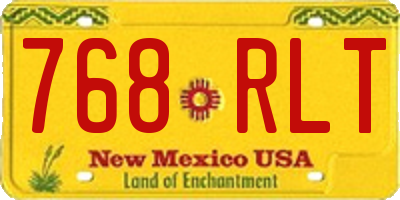 NM license plate 768RLT