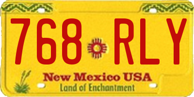 NM license plate 768RLY