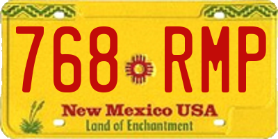 NM license plate 768RMP