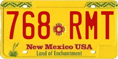 NM license plate 768RMT
