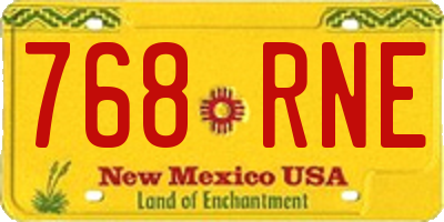 NM license plate 768RNE