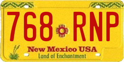 NM license plate 768RNP