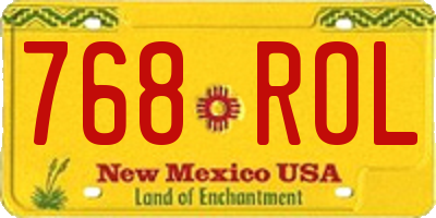 NM license plate 768ROL
