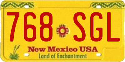 NM license plate 768SGL