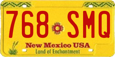 NM license plate 768SMQ