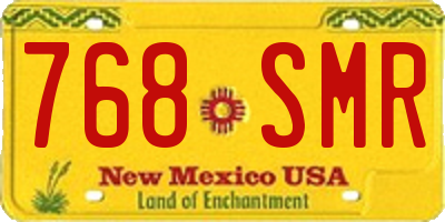 NM license plate 768SMR