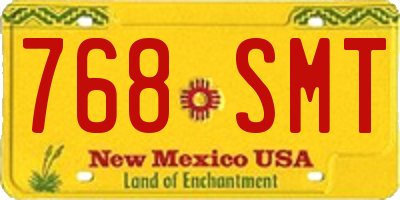 NM license plate 768SMT