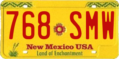 NM license plate 768SMW