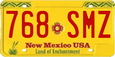 NM license plate 768SMZ