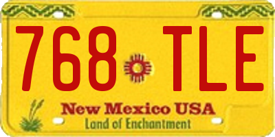 NM license plate 768TLE