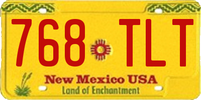 NM license plate 768TLT
