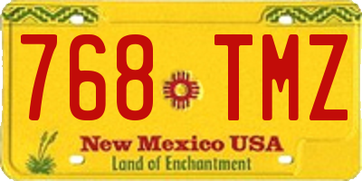 NM license plate 768TMZ