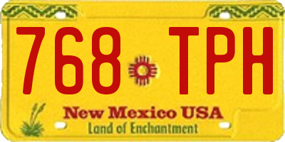 NM license plate 768TPH