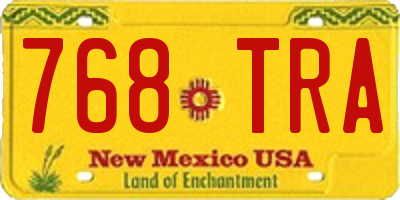 NM license plate 768TRA