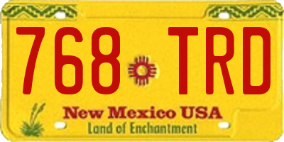 NM license plate 768TRD