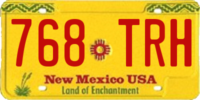 NM license plate 768TRH