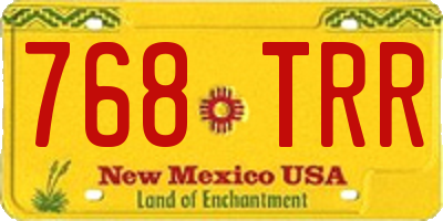 NM license plate 768TRR