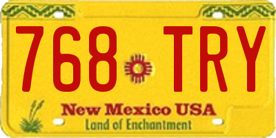 NM license plate 768TRY