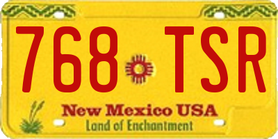 NM license plate 768TSR