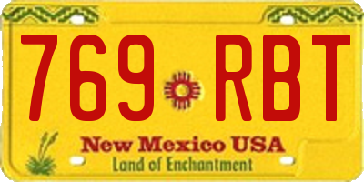 NM license plate 769RBT
