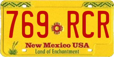NM license plate 769RCR