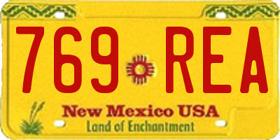 NM license plate 769REA