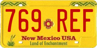 NM license plate 769REF