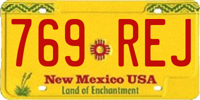 NM license plate 769REJ