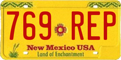 NM license plate 769REP