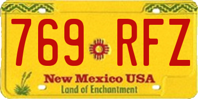 NM license plate 769RFZ