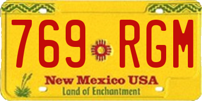 NM license plate 769RGM