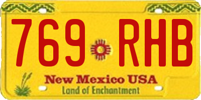 NM license plate 769RHB