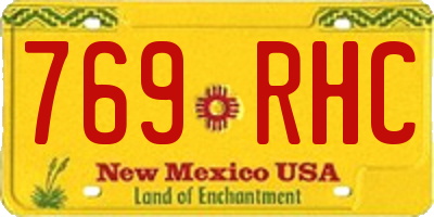 NM license plate 769RHC