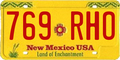 NM license plate 769RHO