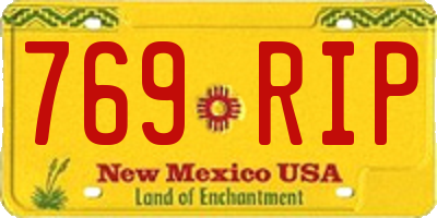 NM license plate 769RIP