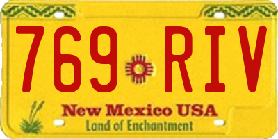 NM license plate 769RIV