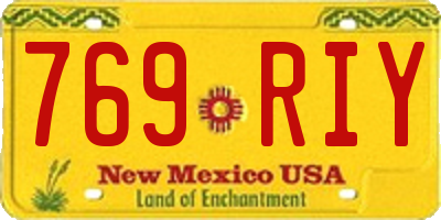 NM license plate 769RIY