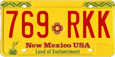 NM license plate 769RKK
